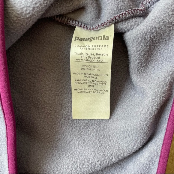 Patagonia Women's Synchilla Purple/Blue Fleece Snap T Pullover 2016, Size Medium - Picture 8 of 9